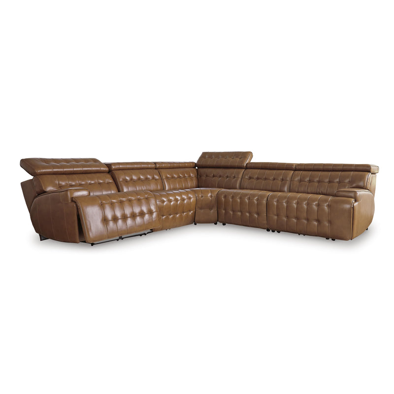 Signature Design by Ashley Temmpton Power Reclining Leather Match 5 pc Sectional U9270858/U9270831/U9270877/U9270846/U9270862 IMAGE 1