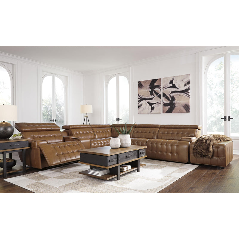 Signature Design by Ashley Temmpton Power Reclining Leather Match 6 pc Sectional U9270831/U9270846/U9270857/U9270858/U9270862/U9270877 IMAGE 8