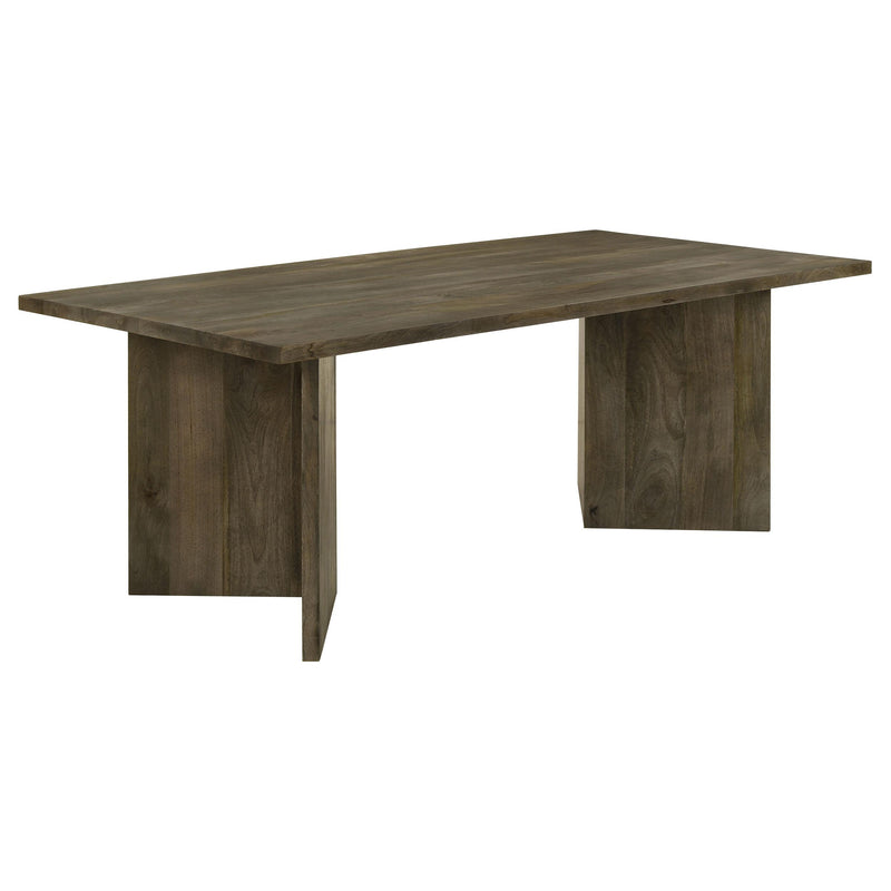 Coaster Furniture Tyler 130511 Rectangular Double V-Leg Dining Table - Mango Brown IMAGE 1