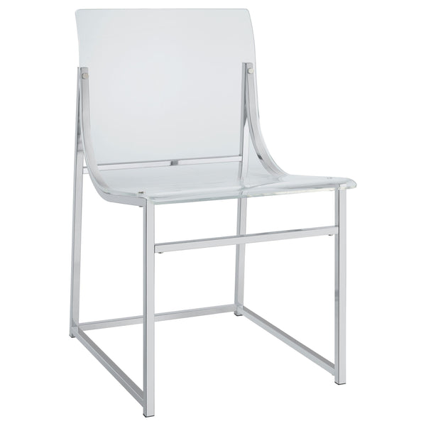 Coaster Furniture Adino 121182 Acrylic Dining Side Chair - Clear/Chrome IMAGE 1