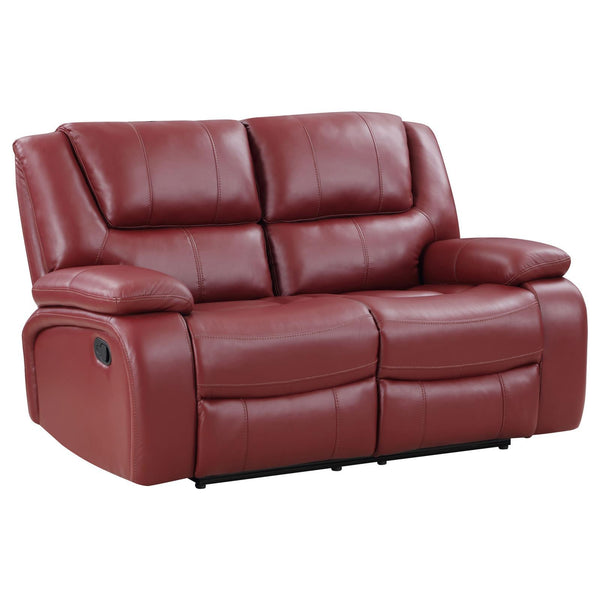 Coaster Furniture Camila Reclining Leatherette Loveseat 610242 IMAGE 1