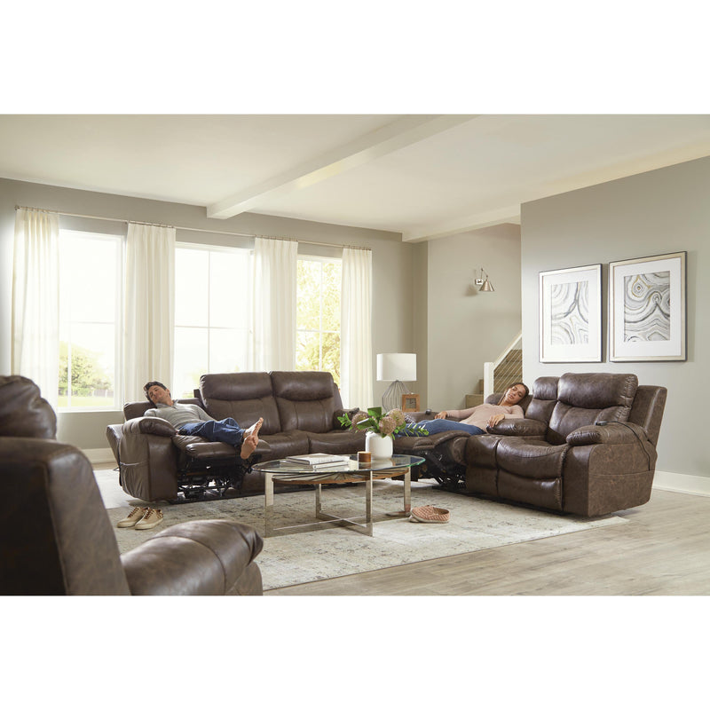 Catnapper Palmer Power Reclining Leather Look Loveseat with Console 763959 1307-29 IMAGE 4