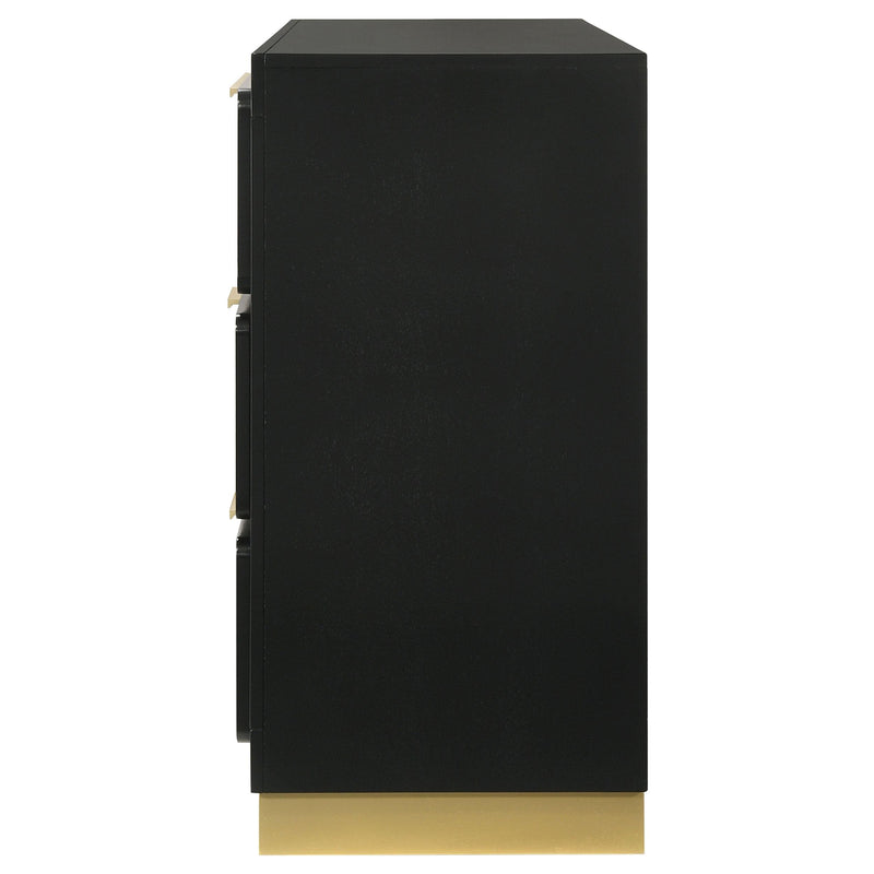 Coaster Furniture Caraway 224783 6-Drawer Bedroom Dresser - Black IMAGE 5