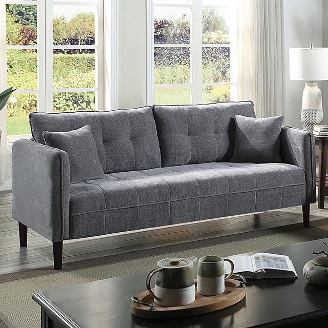 Furniture of America Lynda Stationary Sofa CM6736DG-SF IMAGE 1