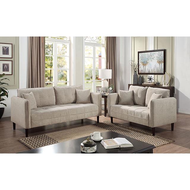 Furniture of America Lynda Stationary Loveseat CM6736LG-LV IMAGE 2