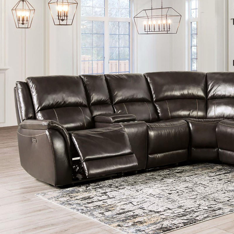 Furniture of America Gorgius Power Reclining Sectional CM9910ES-SECT-PM IMAGE 1