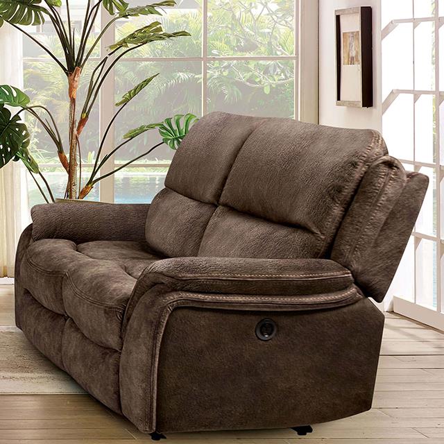 Furniture of America Henricus Fabric Loveseat CM9911DB-LV IMAGE 1