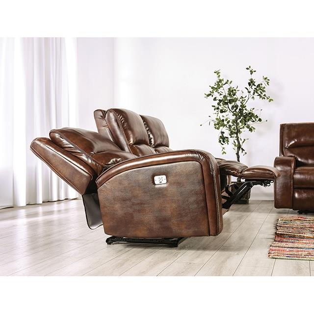 Furniture of America Soterios Power Reclining Loveseat CM9924MB-LV-PM IMAGE 4