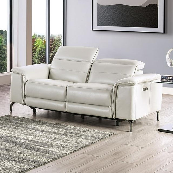 Furniture of America Ascona Power Reclining Leatherette Loveseat CM9927FG-LV-PM IMAGE 1