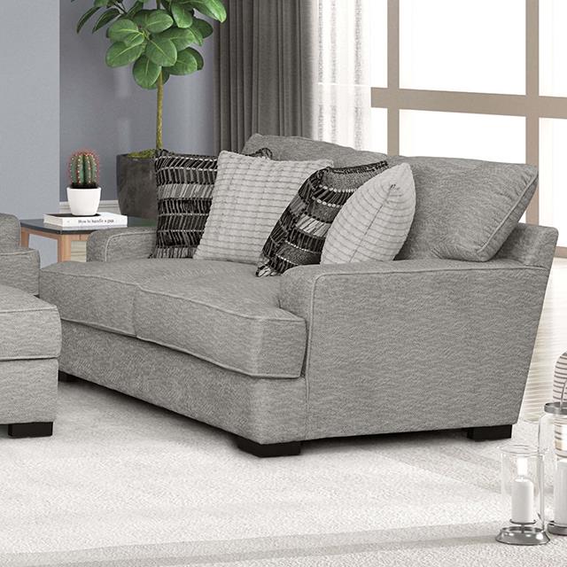 Furniture of America Ardenfold Fabric Loveseat FM64201GY-LV IMAGE 1