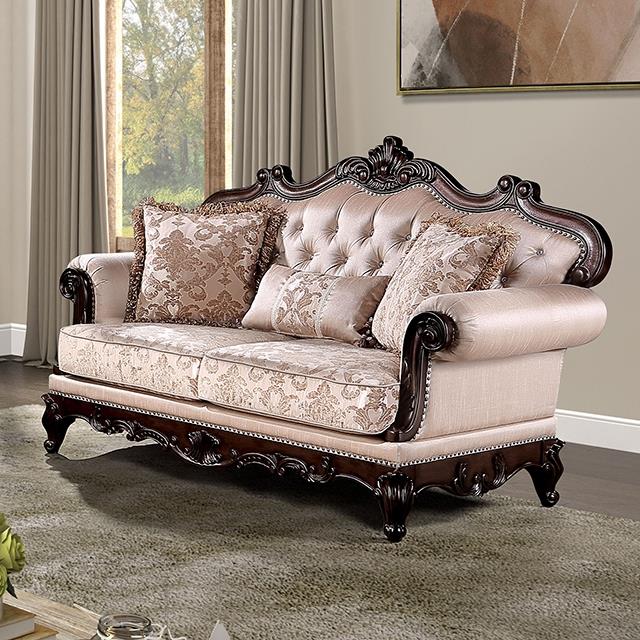 Furniture of America Veracruz Fabric Loveseat FM65002BR-LV IMAGE 1