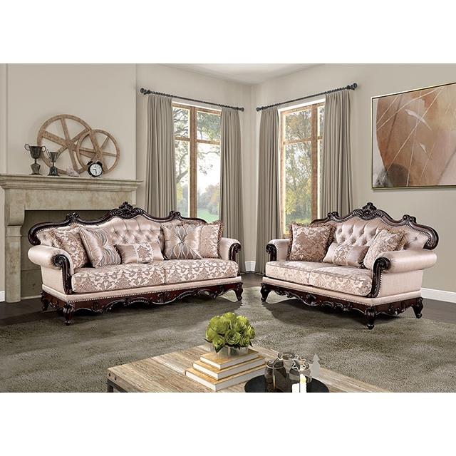 Furniture of America Veracruz Fabric Loveseat FM65002BR-LV IMAGE 2