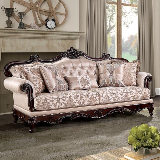 Furniture of America Veracruz Fabric Sofa FM65002BR-SF IMAGE 1