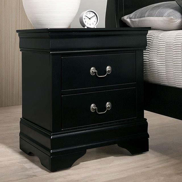 Furniture of America Louis Philippe Nightstand FM7866BK-N IMAGE 1