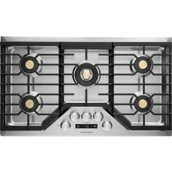 Monogram 36-inch Built-In Gas Cooktop ZGU36ESLSSSP IMAGE 1