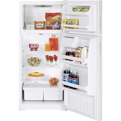 Hotpoint 28-inch, 16.6 cu. ft. Top Freezer Refrigerator HTN17BBZRWW IMAGE 1