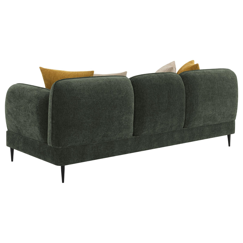 Coaster Furniture Jade 509131 Chenille Upholstered Modern Track Arm Sofa - Green IMAGE 4