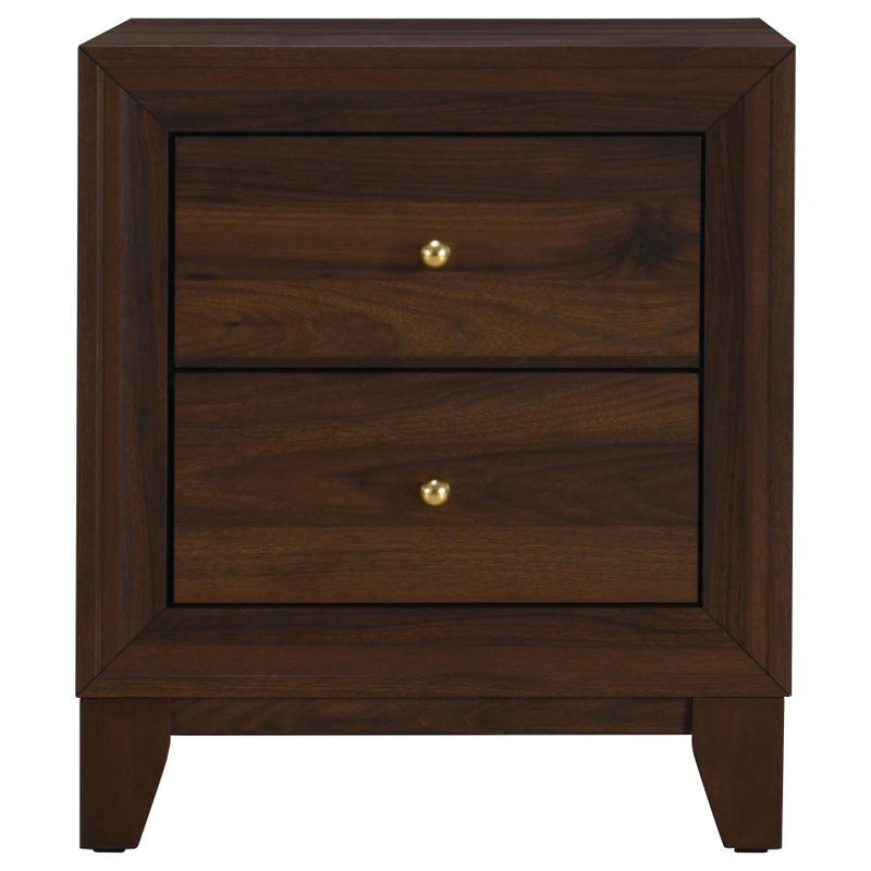 Coaster Furniture Welsley 223442 2-drawer Nightstand Bedside Table - Walnut IMAGE 3