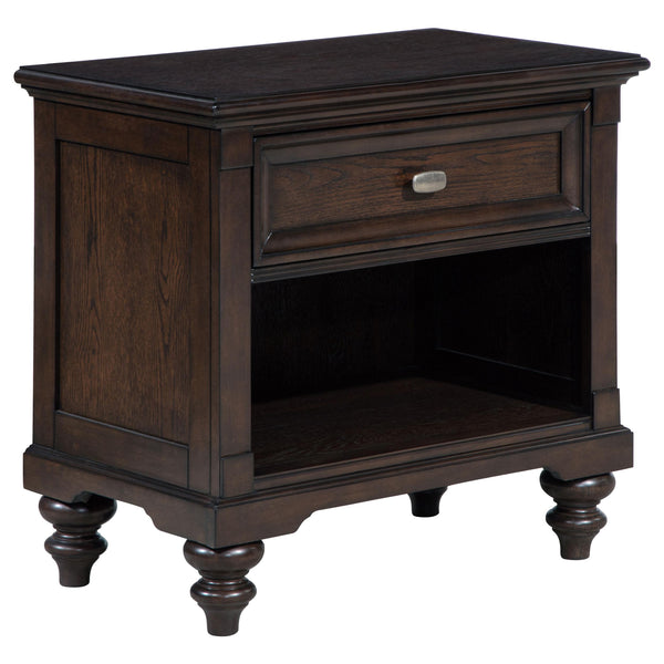 Coaster Furniture Andover 223632 1-drawer Nightstand Bedside Table - Dark Oak IMAGE 1