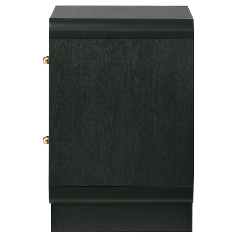 Coaster Furniture Cavelle 223662 2-drawer Nightstand Bedside Table - Black IMAGE 5