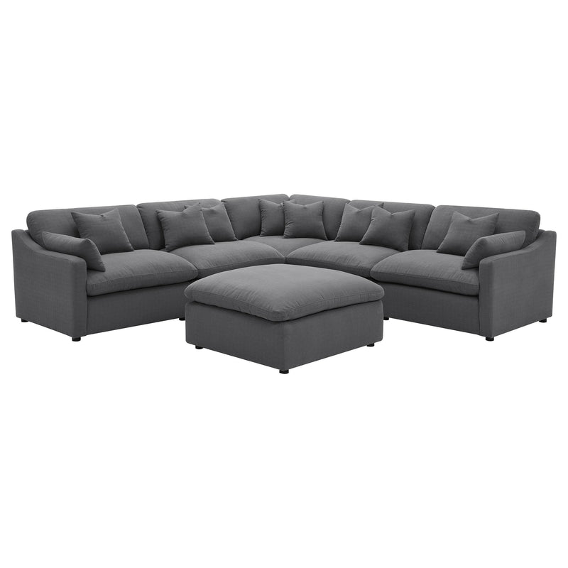 Coaster Furniture Hobson Fabric Sectional 551455/551455/551456/551457/551458LAF/551458RAF IMAGE 1