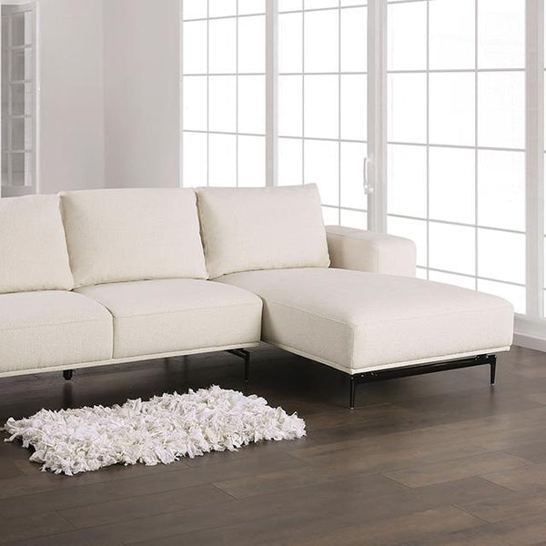 Furniture of America Baerum FM63006WH-SECT-R Sectional, Right Chaise IMAGE 1