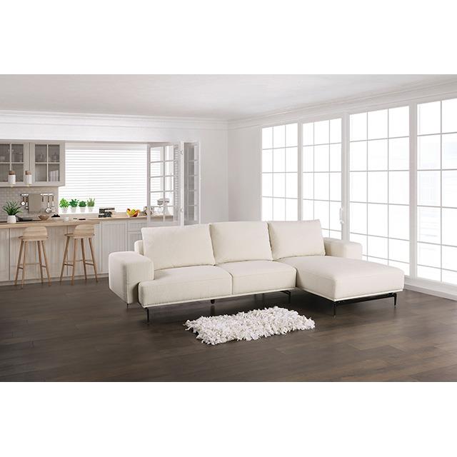 Furniture of America Baerum FM63006WH-SECT-R Sectional, Right Chaise IMAGE 2