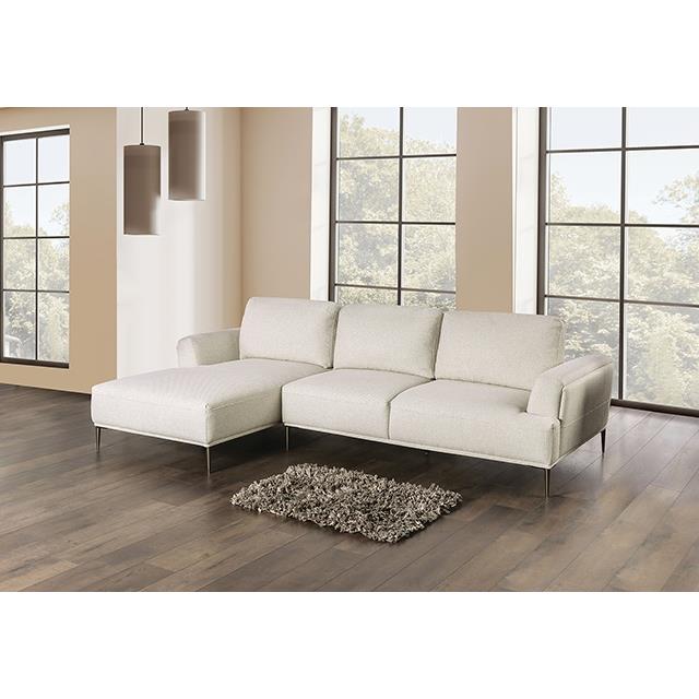 Furniture of America Gladbach FM63007BG-SECT-L Sectional, Left Chaise IMAGE 2