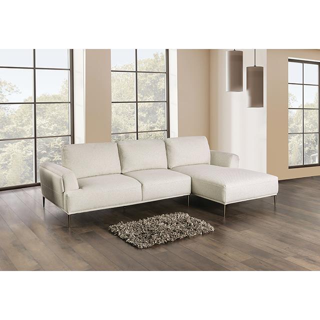 Furniture of America Gladbach FM63007BG-SECT-R Sectional, Right Chaise IMAGE 2