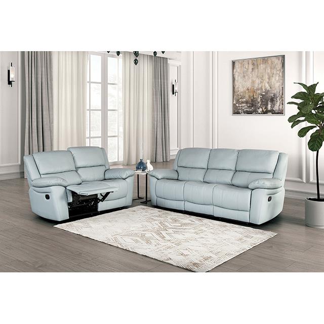 Furniture of America Glarus FM69003BL-SF-M Sofa Manual Recliner IMAGE 2