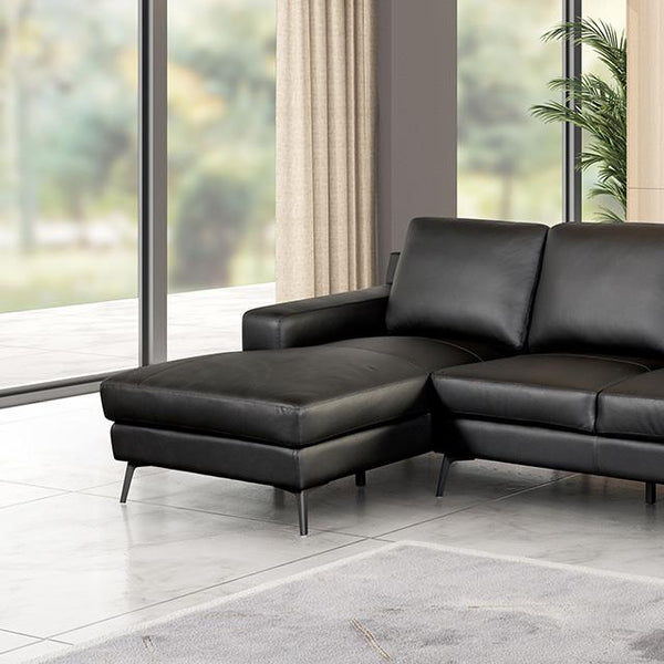 Furniture of America Stordal FM69004BK-SECT-L Sectional, Left Chaise IMAGE 1