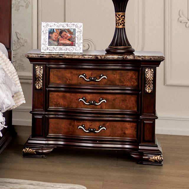 Furniture of America Aquilina FM7422CH-N Night Stand, USB IMAGE 1