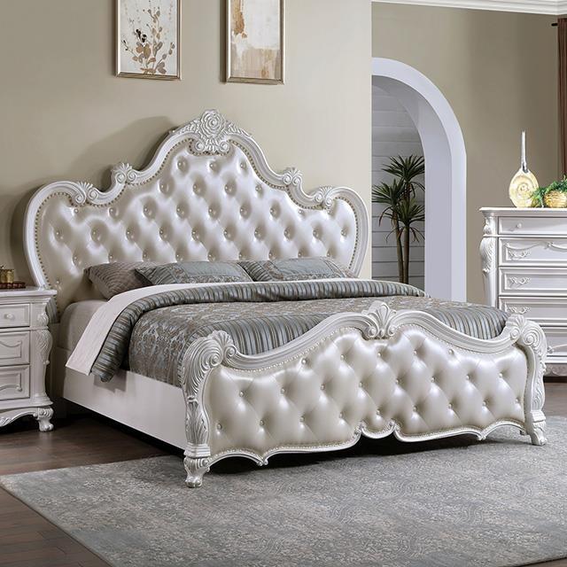 Furniture of America Ventresca FM7635WH-Q Queen Bed IMAGE 1