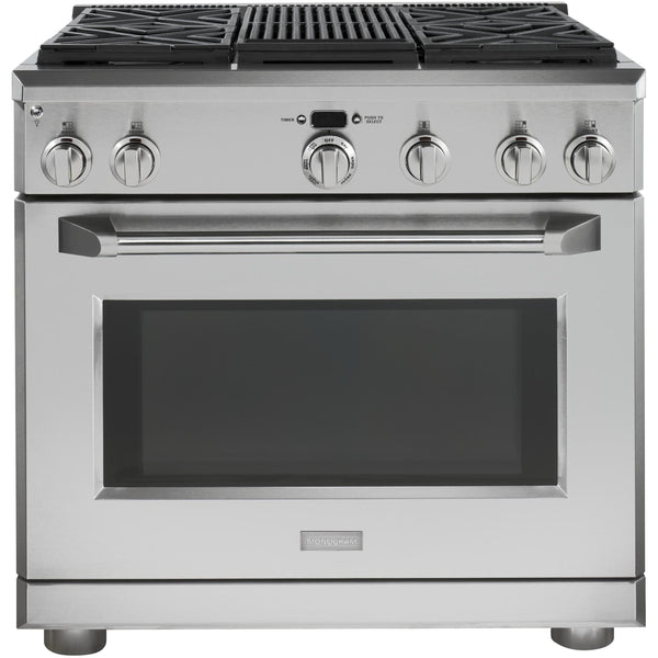 Monogram 36-inch Freestanding Dual-Fuel Range ZDP364NRPSS IMAGE 1