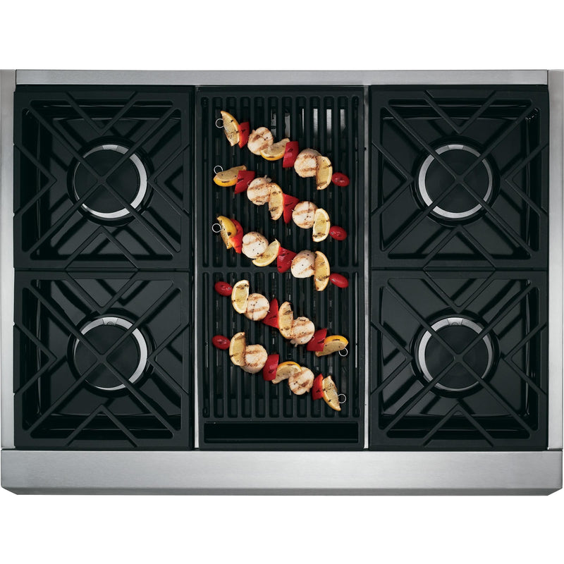 Monogram 36-inch Freestanding Dual-Fuel Range ZDP364NRPSS IMAGE 4