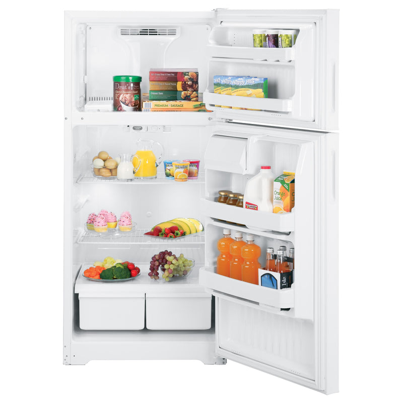 Hotpoint 28-inch, 15.5 cu. ft. Top Freezer Refrigerator HTN16BBXWW IMAGE 2