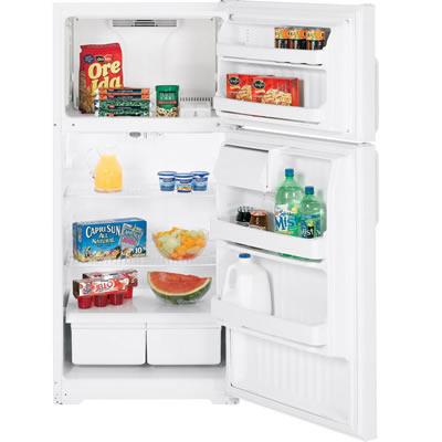 Hotpoint 28-inch, 15.5 cu. ft. Top Freezer Refrigerator HTH16BBXRWW IMAGE 2