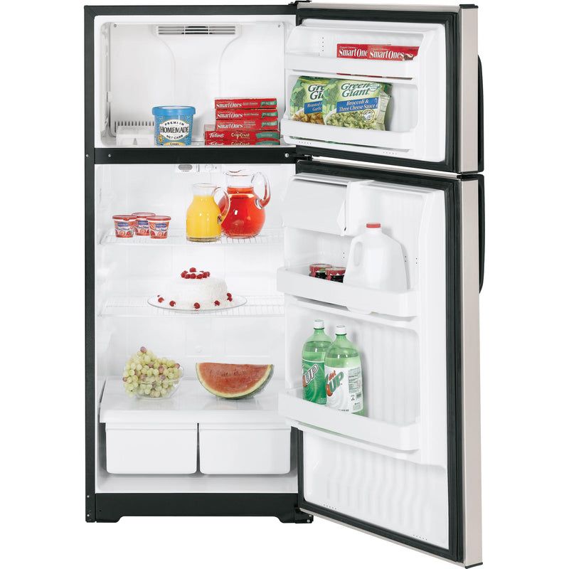 Hotpoint 28-inch, 16.6 cu. ft. Top Freezer Refrigerator HTJ17BBTSA IMAGE 2