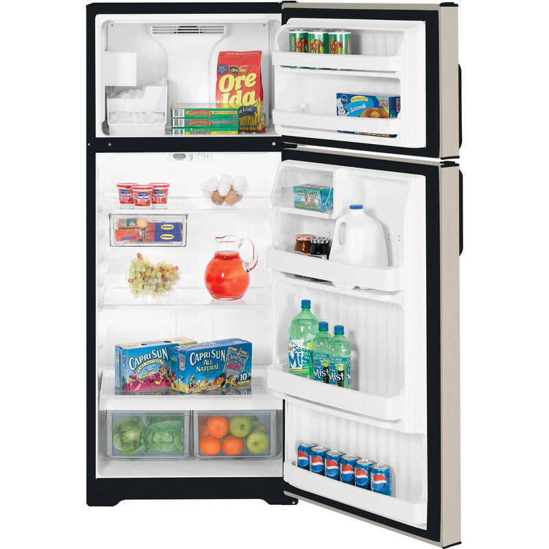 Hotpoint 28-inch, 18.2 cu. ft. Top Freezer Refrigerator with Ice HTJ18GCTSA IMAGE 2