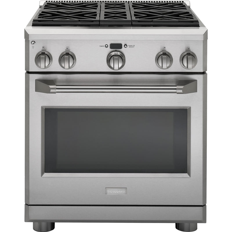 Monogram 30-inch Freestanding Gas Range ZGP304NRSS IMAGE 1